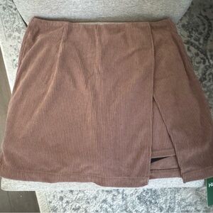 Halara Brown Corduroy Skirt Skort